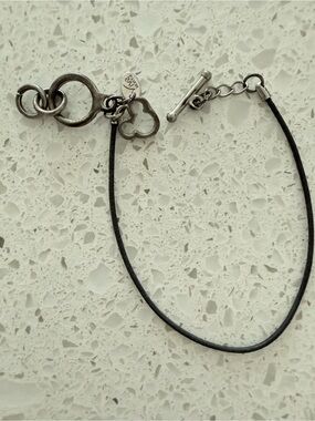 Disney Viva Beads Mickey Bracelet Necklace Silver Tone Adjustable Cord Retired